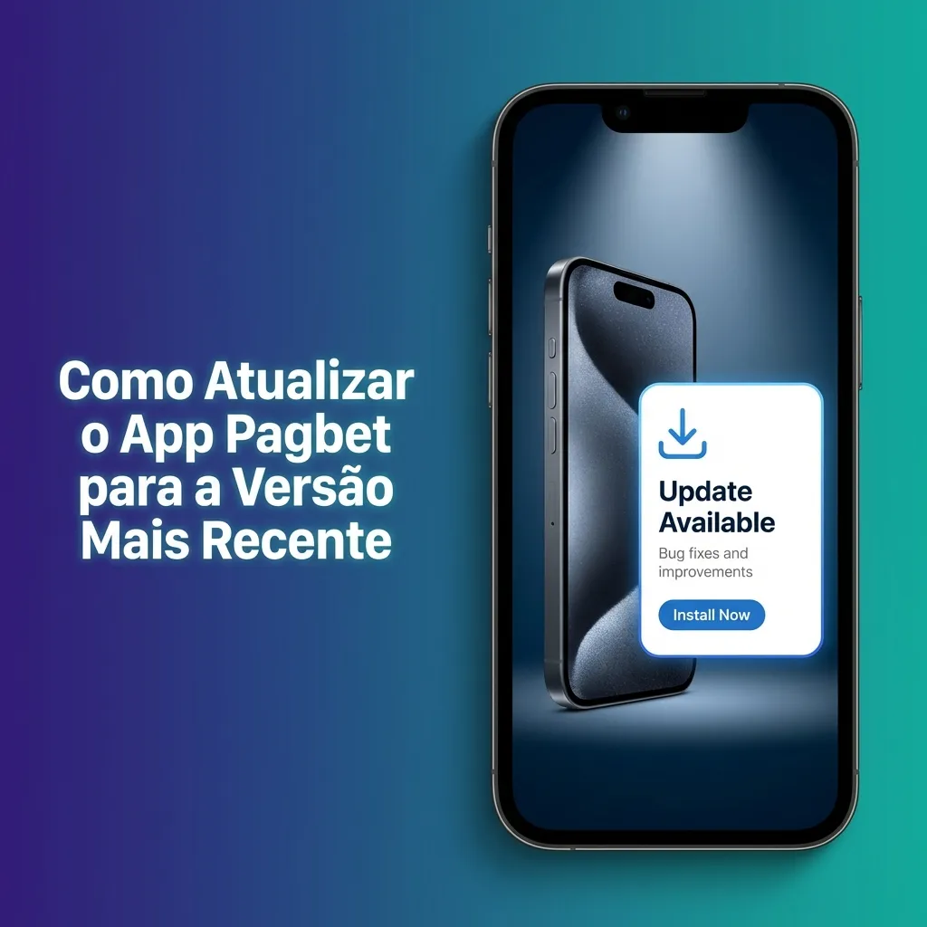Smartphone displaying Pagbet app interface showing automatic update feature with web-based platform design