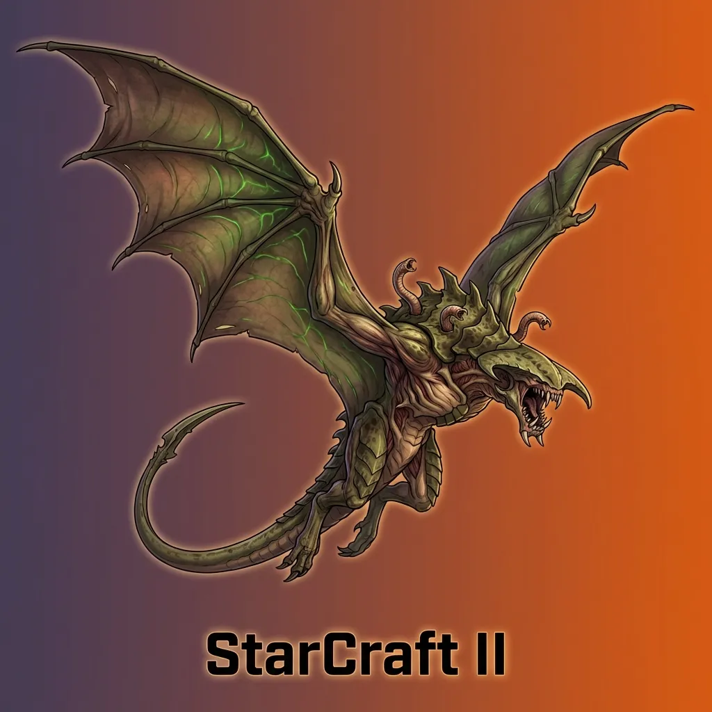 StarCraft II real-time strategy game showing three alien races in competitive 1v1 combat scenarios