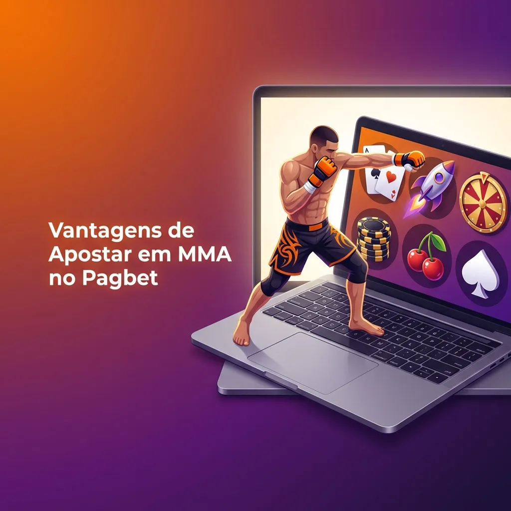 MMA fighter in octagon with betting odds overlay, representing Pagbet's comprehensive UFC and mixed martial arts wagering options