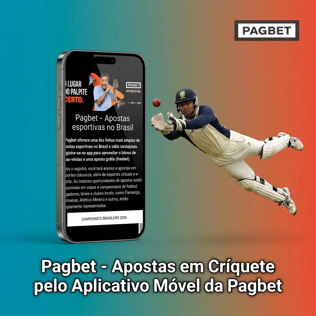 Aplicativo móvel Pagbet para apostas em críquete no Android e iOS com odds ao vivo e saques