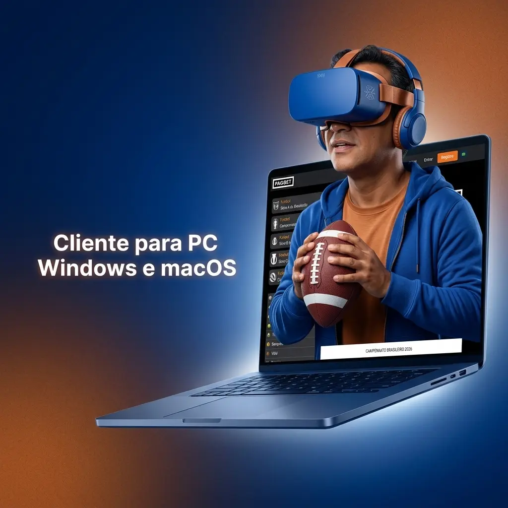 Acesso à plataforma de apostas via navegador no PC Windows e macOS sem necessidade de instalação