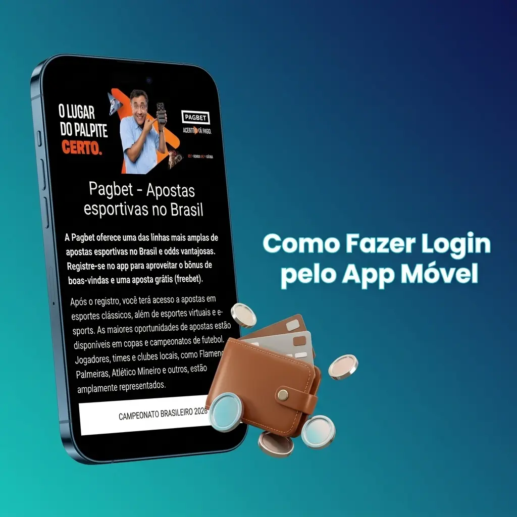 Tela de login do aplicativo Pagbet no iPhone com campos de e-mail e senha para acessar a conta