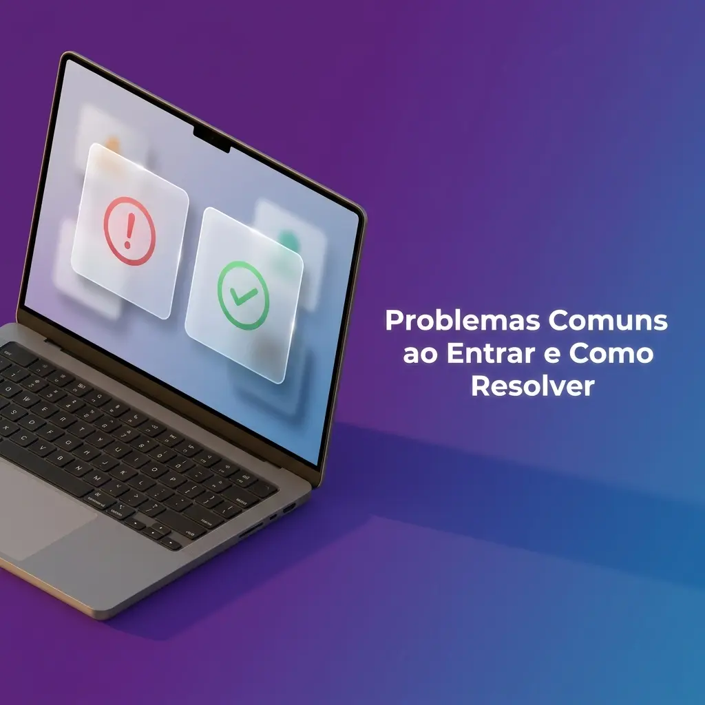 Tabela com problemas comuns de login e soluções: senha incorreta, conta bloqueada, erro de conexão e verificação de identidade