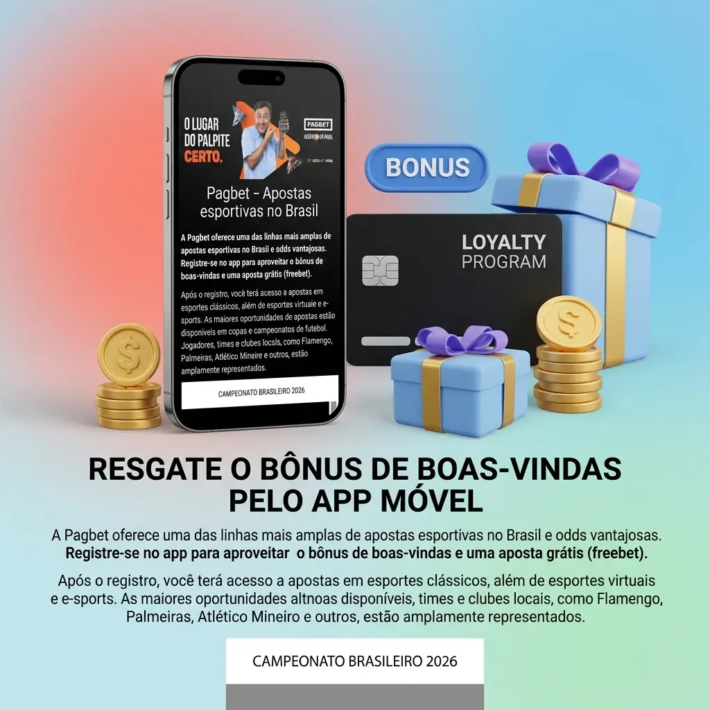 Resgate o bônus de boas-vindas pelo app Pagbet no celular com depósito mínimo de R$ 27