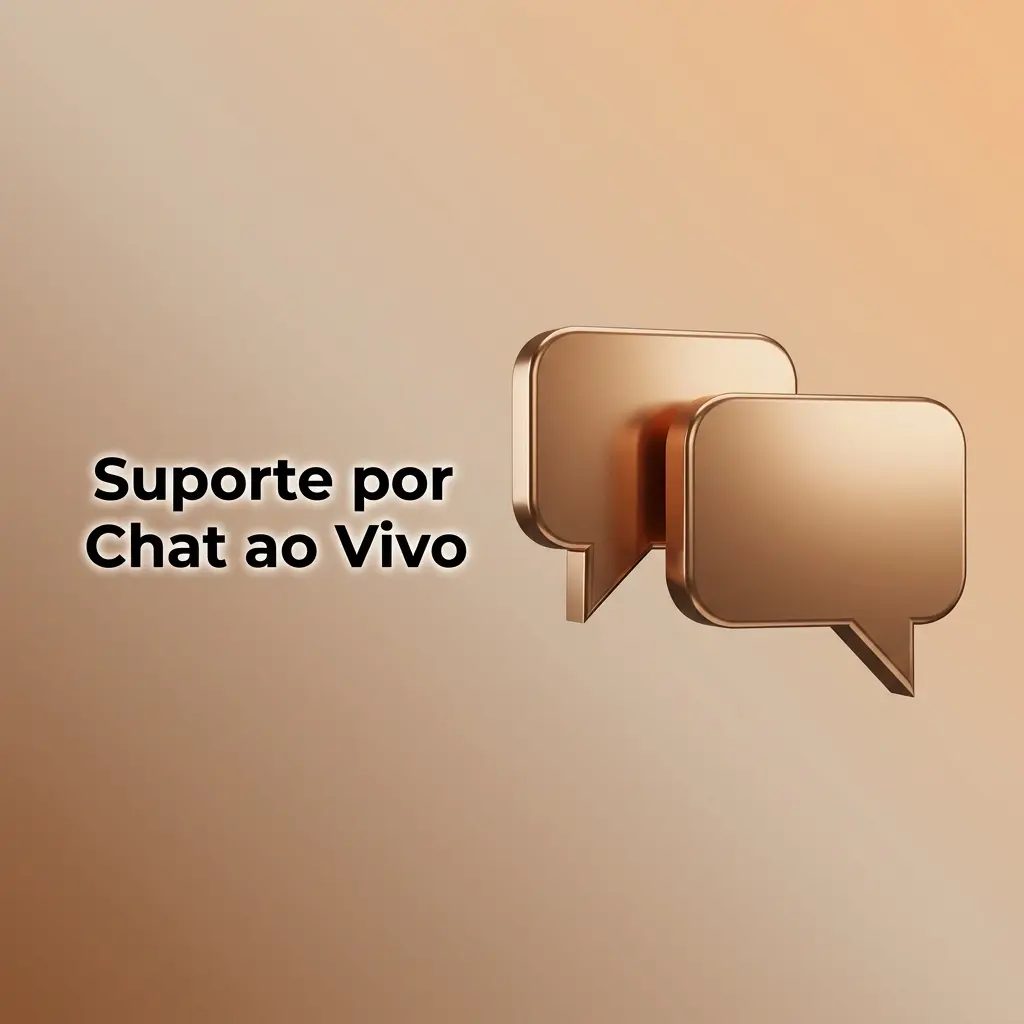 Ícone de chat ao vivo disponível 24h para suporte rápido sobre login, bônus e saques em português